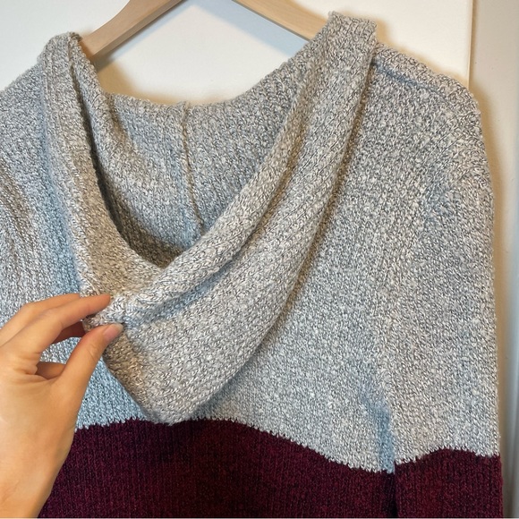 Like New Francesca’s Striped Color Block Cardigan Sweater With Fray, Size Small - Picture 8 of 8